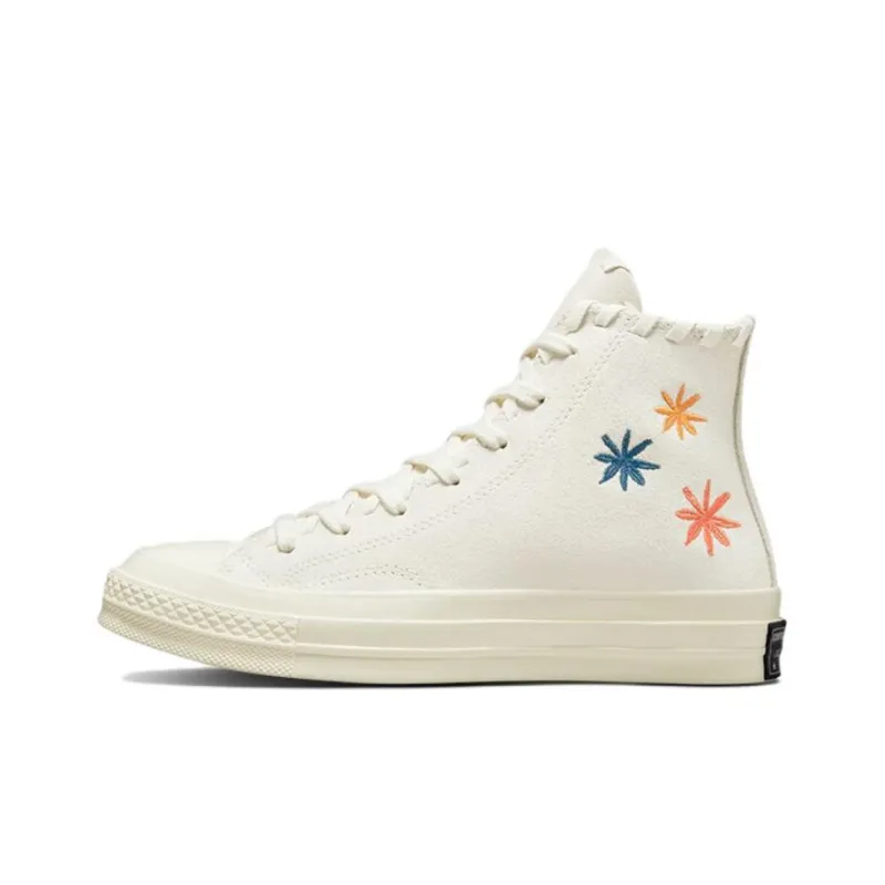 Converse Women's Chuck 70 High 'Embroidered Floral Egret' Women's-0