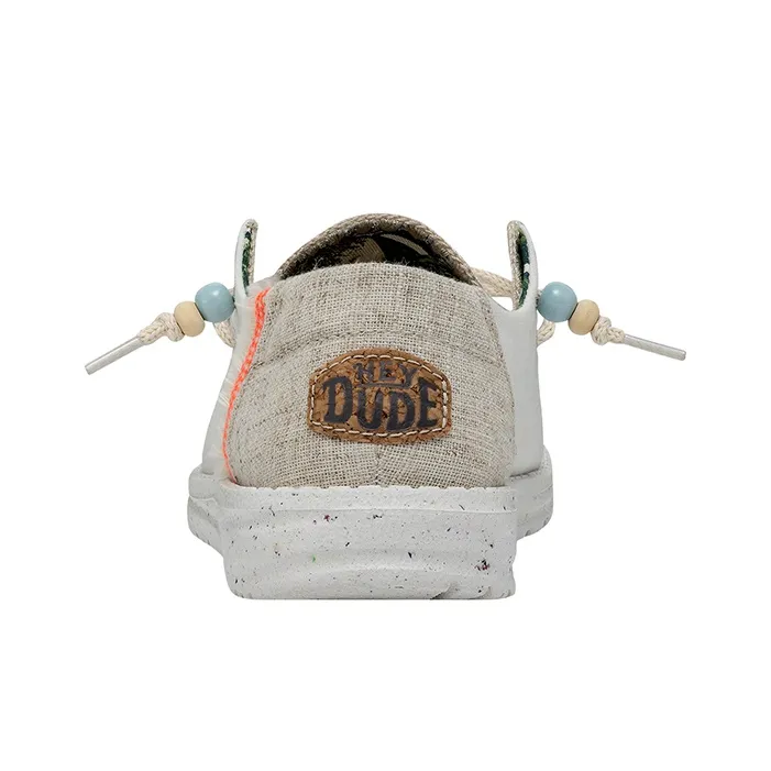 Heydude Canvas Shoes Women's Low Top Raw White-5