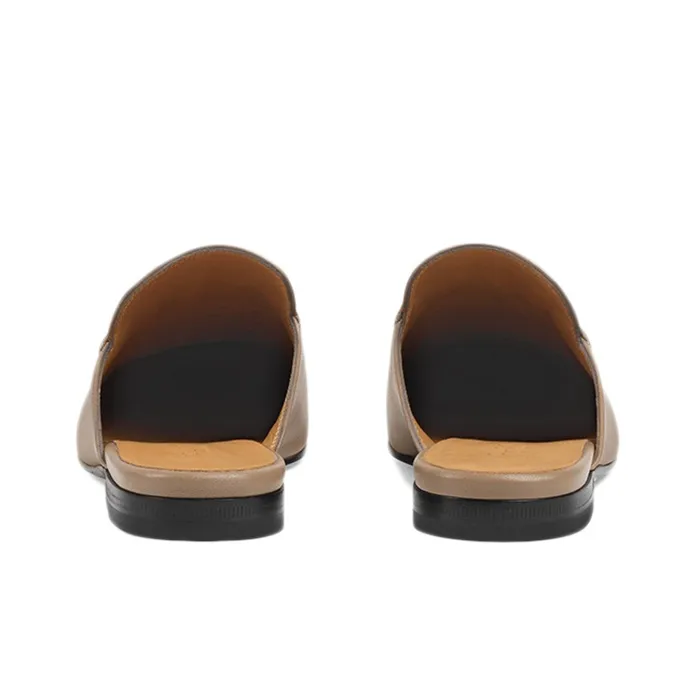 GUCCI Princetown Slipper Brown Leather Women's-3