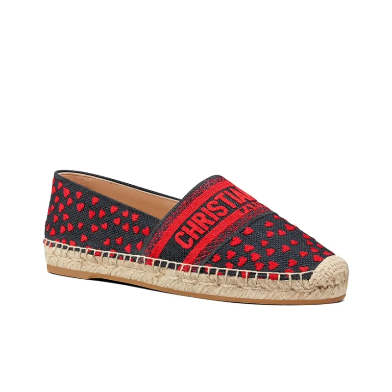 DIOR Granville Casual Single Shoes Women's Blue Red-1