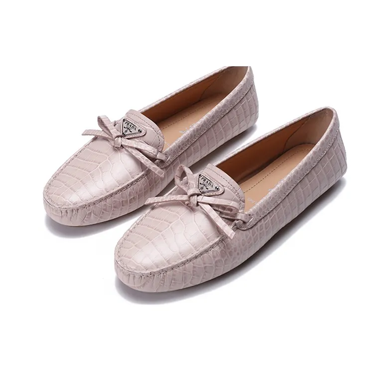 PRADA Saffiano Leather Driving Loafers 'Pink' Women's-2