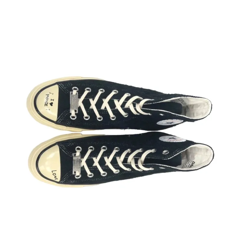 Converse All Star Wear-resistant And Lightweight High-Top Canvas Shoes Unisex Black White-2