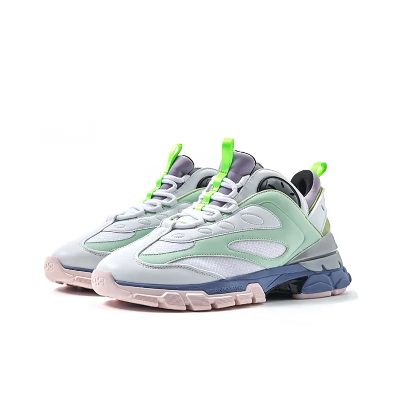 SANKUANZ 'Killerwhale' Low-Top Chunky Sneakers Men's Pink Blue-2
