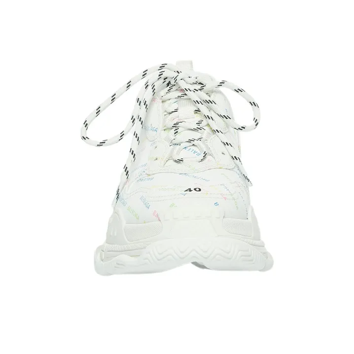 Balenciaga Triple S AllOver Logo White Multicolor Women's-2
