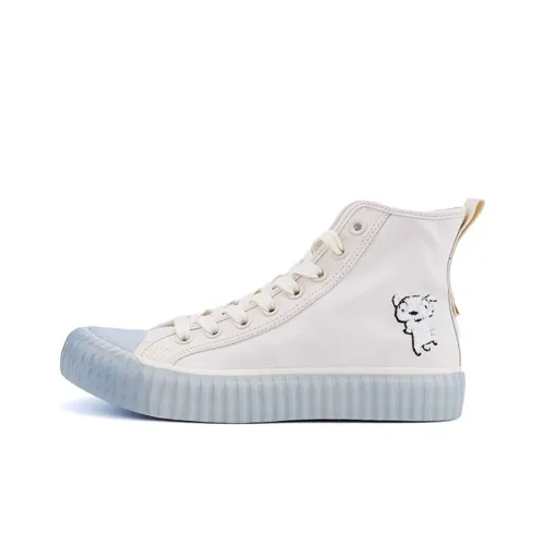 Kappa Canvas Shoes Unisex High-Top White