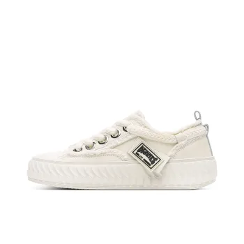 Dickies Trendy Comfortable And Versatile Low Top Canvas Shoes Women's Beige