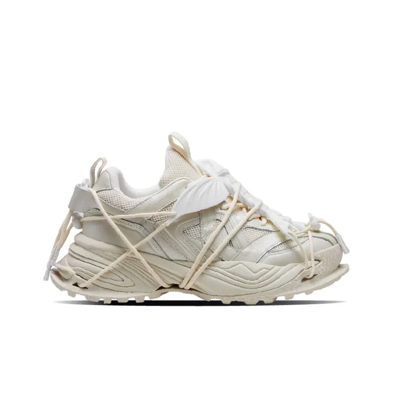 㦱 Wen Ray Low-Top Chunky Sneakers Unisex White-7