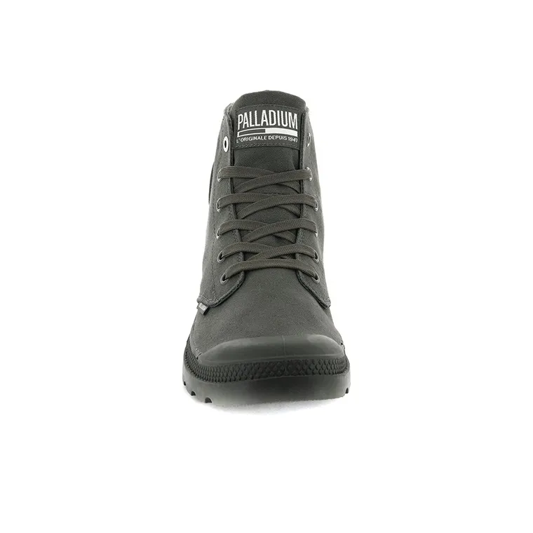 Palladium Mono Chrome Canvas Shoes Unisex High Top Army Green-3