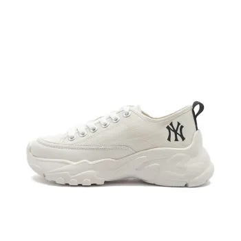 MLB Chunky High Wear Resistant Height Increasing Low Top Chunky Sneakers Unisex White
