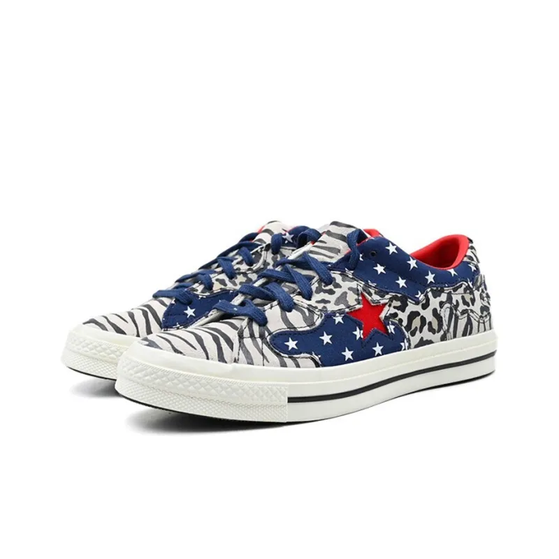 Converse One Star Leopard Grain Brown 'Black White Red'-2