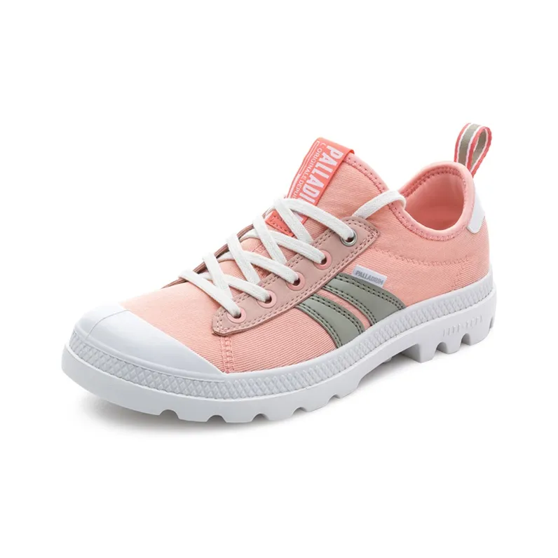 Palladium Pampa Lite Touch Wear-Resistant Slip-Resistant Lightweight Low-Top Canvas Shoes Women's Pink-2