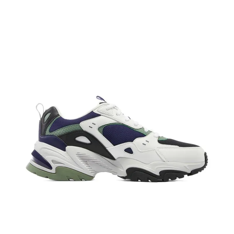 Skechers Stamina V2 Chunky Sneakers Men Low Top White/Black/Marine Blue-1