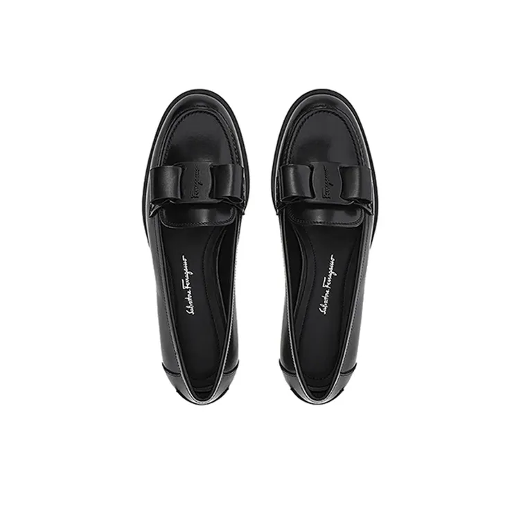 FERRAGAMO Viva Loafers Women's Black-3