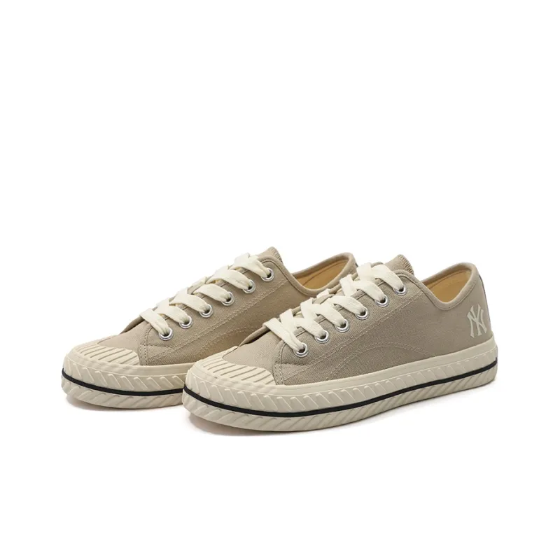 MLB Playball Playball Origin Wear Resistant Low Top Canvas Shoes Unisex Beige Yellow-2