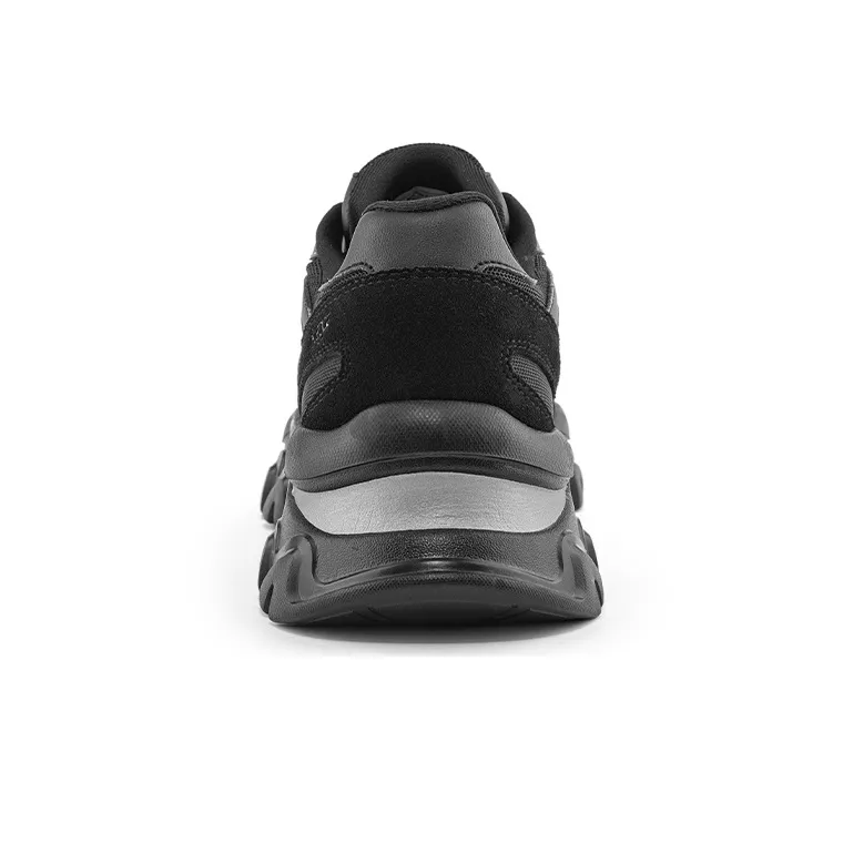 Kappa Cushioning Anti Slip And Wear Resistant Low Top Chunky Sneakers Unisex Black-4
