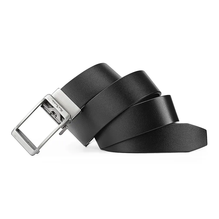 FAIRWHALE Top Grain Seamless Cow Leather Automatic Buckle Genuine Leather Belts Men's Width 3.5CM-3