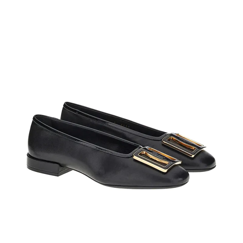 FERRAGAMO Chunky Buckle Women's Casual Shoes Women's Black-2