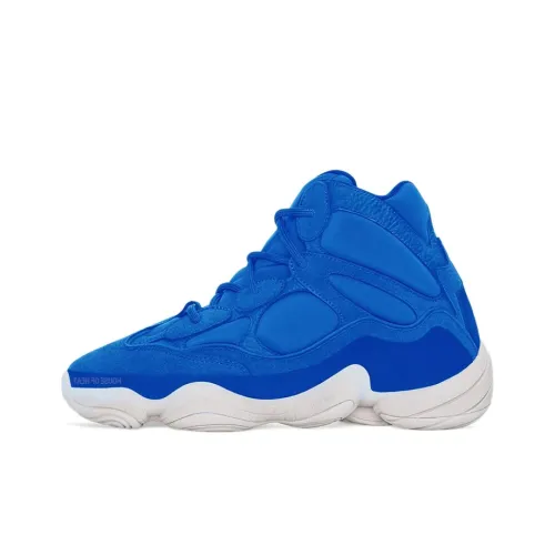 Adidas Originals Yeezy 500 Cushioning Wear Resistant High Top Chunky Sneakers Men's Blue