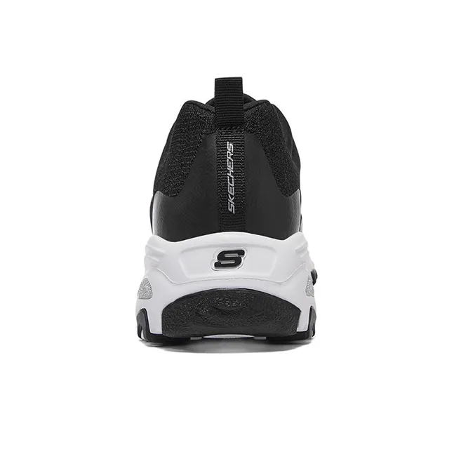 Skechers D'Lites 1.0 Low Dad Shoes Gs Black/White Women's-3