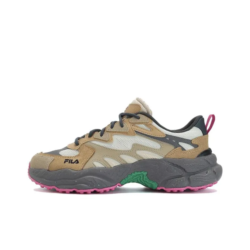 FILA Fern Sneakers Anti Slip Wear Resistant Low Top Chunky Sneakers Men's Oyster Gray-0