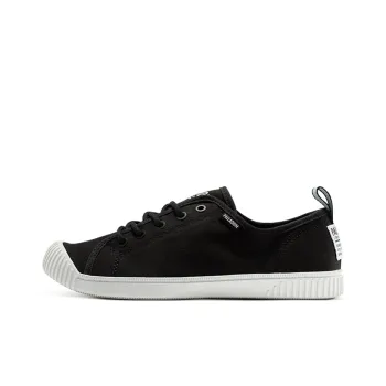 Palladium Easy Lace Anti Slip And Wear Resistant Breathable Low Top Canvas Shoes Women's Black