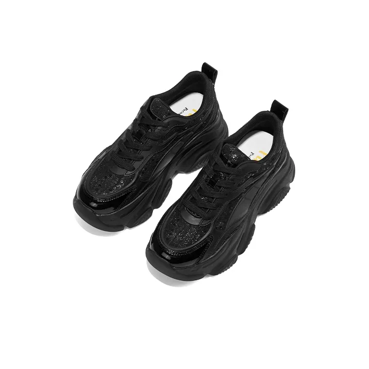 PACO GIL Chunky Sneakers Women's Low-Top Black-1