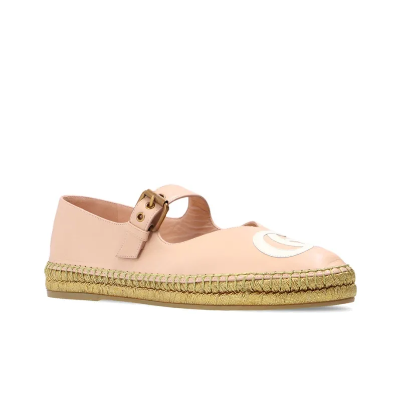 GUCCI Casual Single Shoes Women's Beige Pink-2