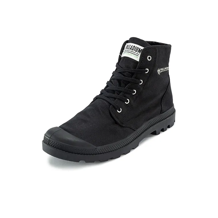 Palladium Pampa Hi Organic II Anti Slip And Wear Resistant Breathable High Top Canvas Shoes Unisex Black-1