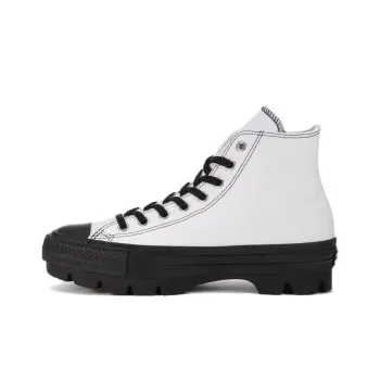 Converse Chuck Taylor All Star 100 CHUNK HI Durable Breathable High Top Canvas Shoes Unisex White Black Japan Version