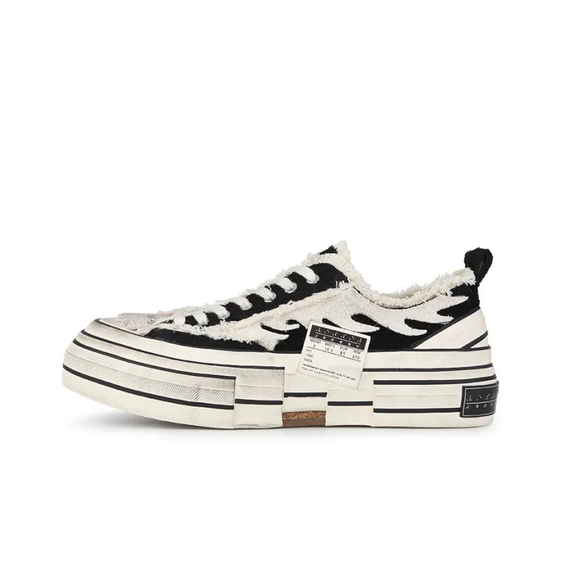 VESSEL G.o.p. Lows White Flame Durable Breathable Low Top Canvas Shoes Unisex White-0