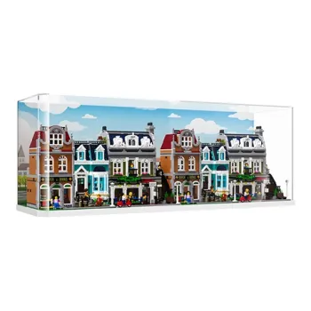 LIGHT YOUR BRICKS LeiYiBai Compatibility Street View Four in One Building Blocks Display Case Model Accessories