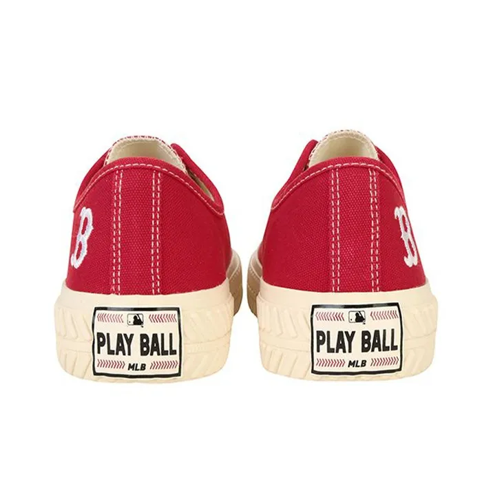 MLB Playball Wear Resistant Low Top Canvas Shoes Unisex Red-3