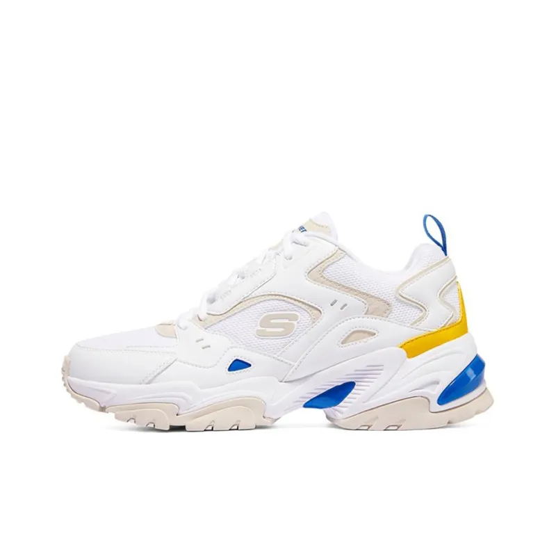 Skechers Stamina V2 Chunky Sneakers Men Low Top White/Blue-0