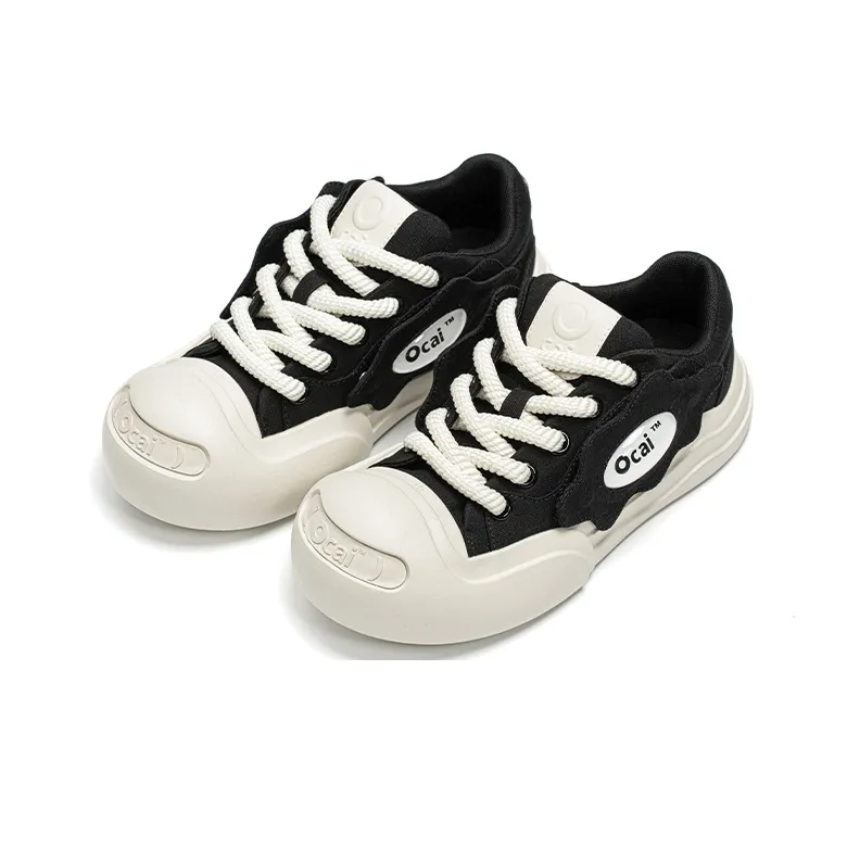 Ocai 002 Smile Canvas Shoes Unisex Vintage Black-1