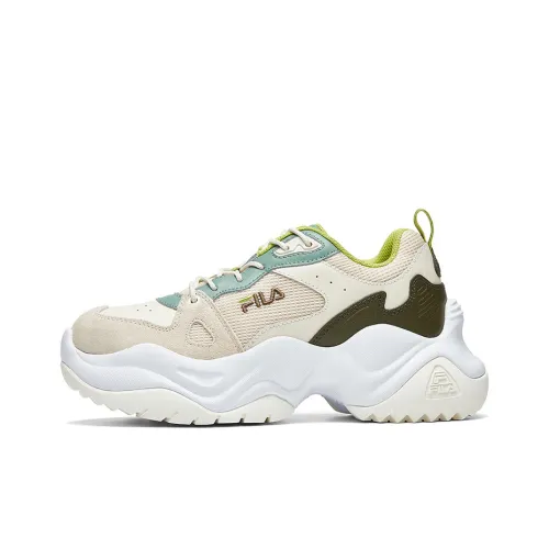 FILA Pose Wedge Trainer Chunky Sneakers Women's Low-Top White/Green