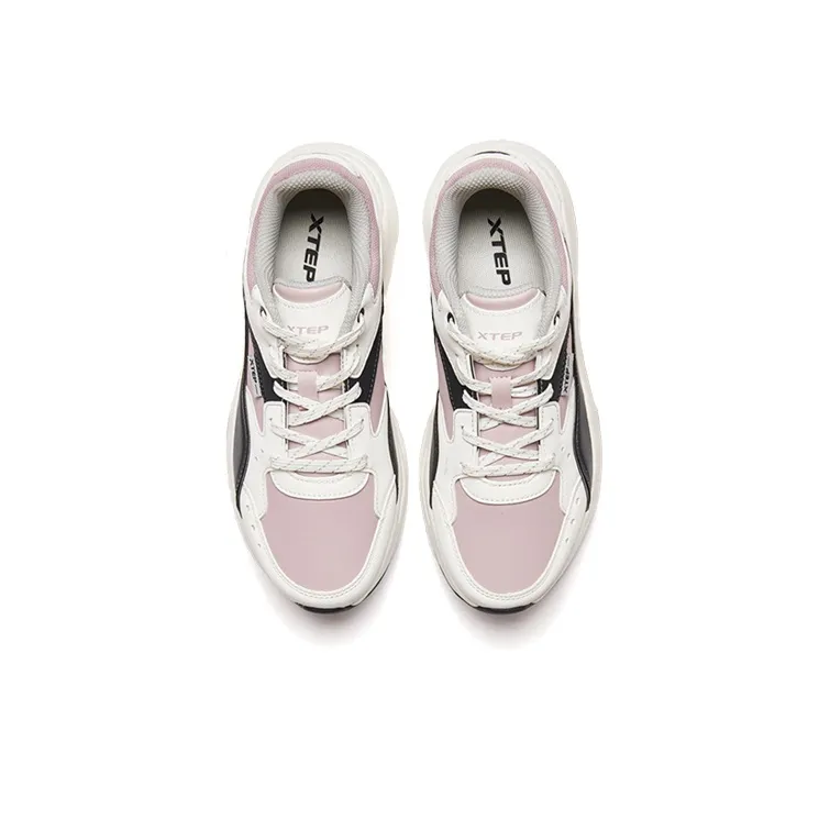 XTEP Chunky Sneakers Women's Low Top Pink/Red/White-1