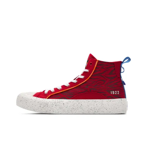 Dickies Canvas Shoes Men High-Top Red