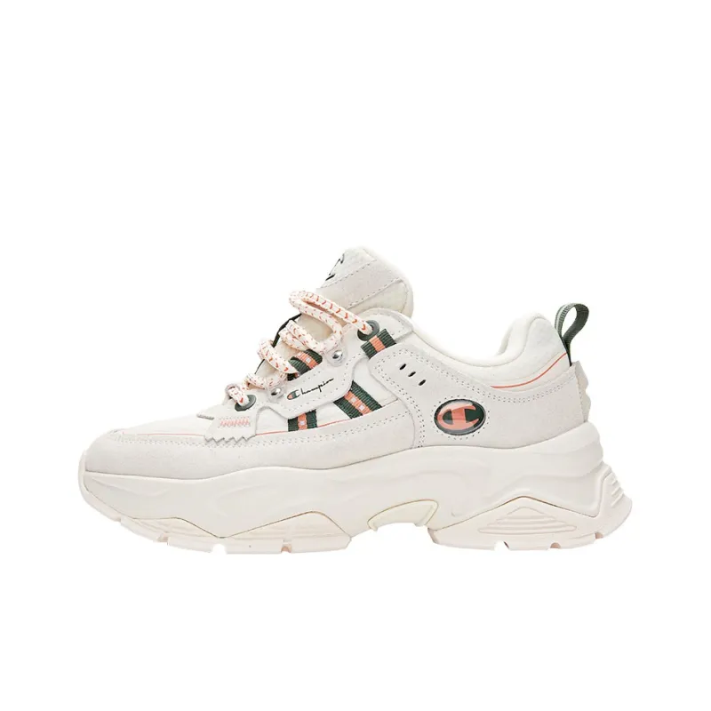 Champion Chunky Sneakers Women's Low Top Beige Green-0