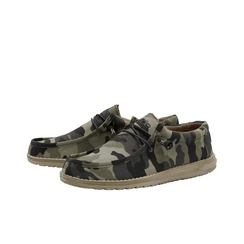 Heydude Canvas Shoes Men Low Top Camouflage-1