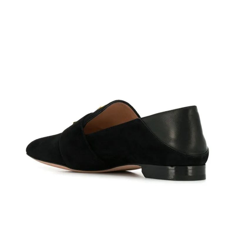 BALLY Fashion Loafers Flat Shoes Women's Black-4