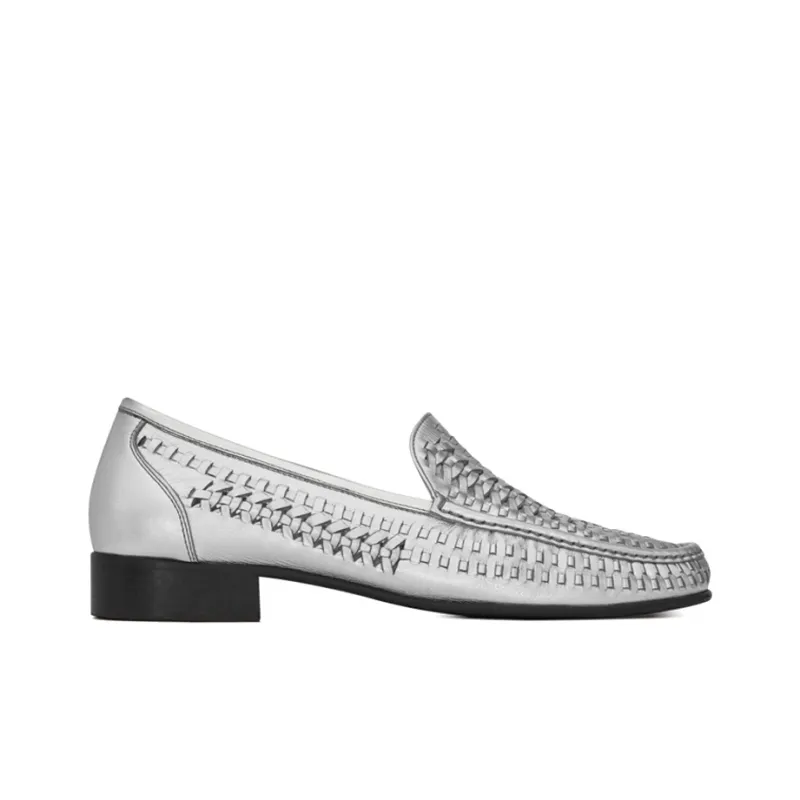 SAINT LAURENT Swann Men's Casual Shoes Men Low Top Silver Gray-1
