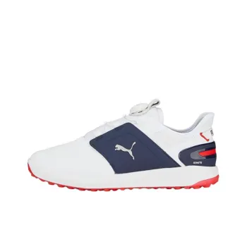 PUMA Ignite Elevate Disc Anti Slip Wear Resistant Low Top Golf Shoes Men's White Blue