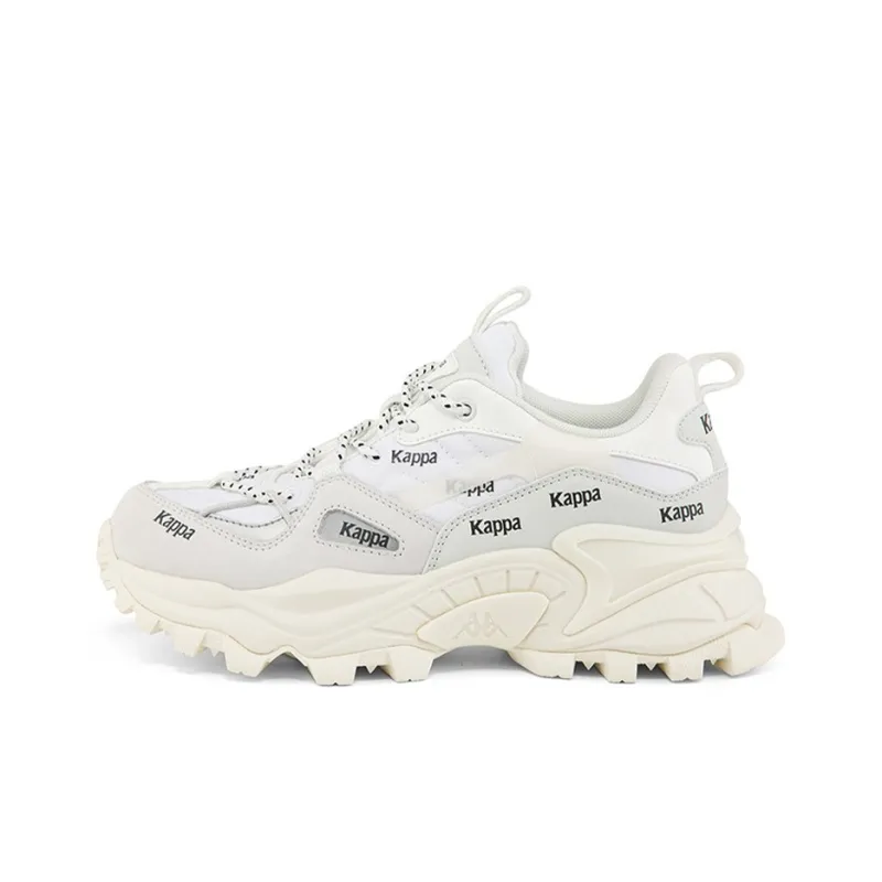 Kappa Cushioned Slip-Resistant Abrasion-Resistant Low-Top Chunky Sneakers Unisex White-0