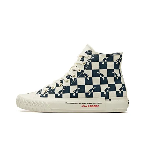 AGU Anta Durable Breathable High Top Canvas Shoes Women's White Blue