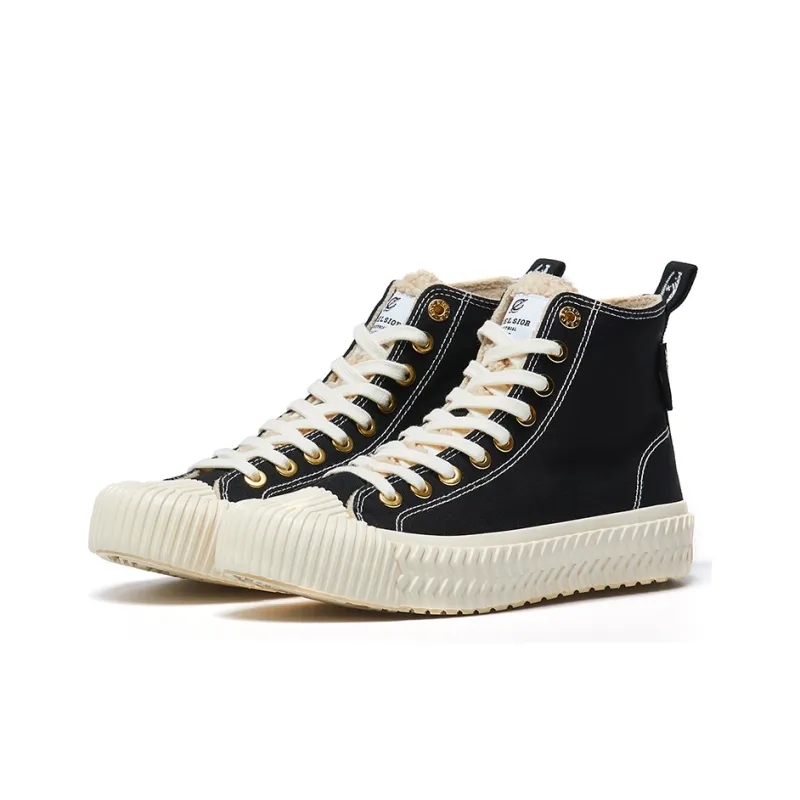 Excelsior Canvas Shoes Unisex High Top Classic Black-1
