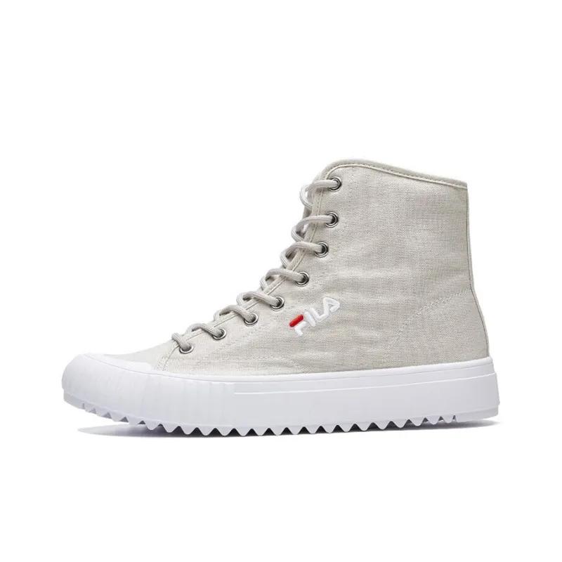 FILA Trail Abrasion Resistant High Top Canvas Shoes Men's Bellflower Gray-0