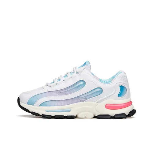 ANTA Chunky Sneakers Women's Low-Top ANTA White/Light Purple/Amber Blue