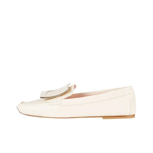Roger Vivier Viv' Driver Casual Single Shoes Women's Beige Yellow