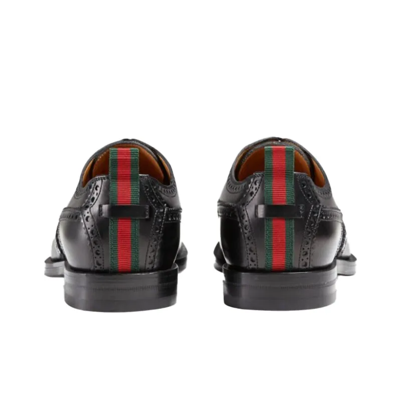 GUCCI Dress Shoes Men Low Top Black-3