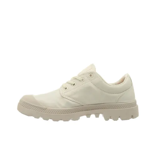 Palladium Pampa Anti Slip Wear Resistant Low Top Canvas Shoes Unisex White